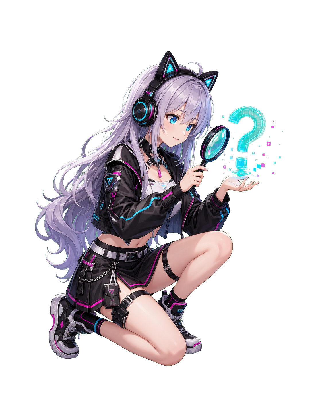 Jenny Sandon investigando una pregunta holográfica